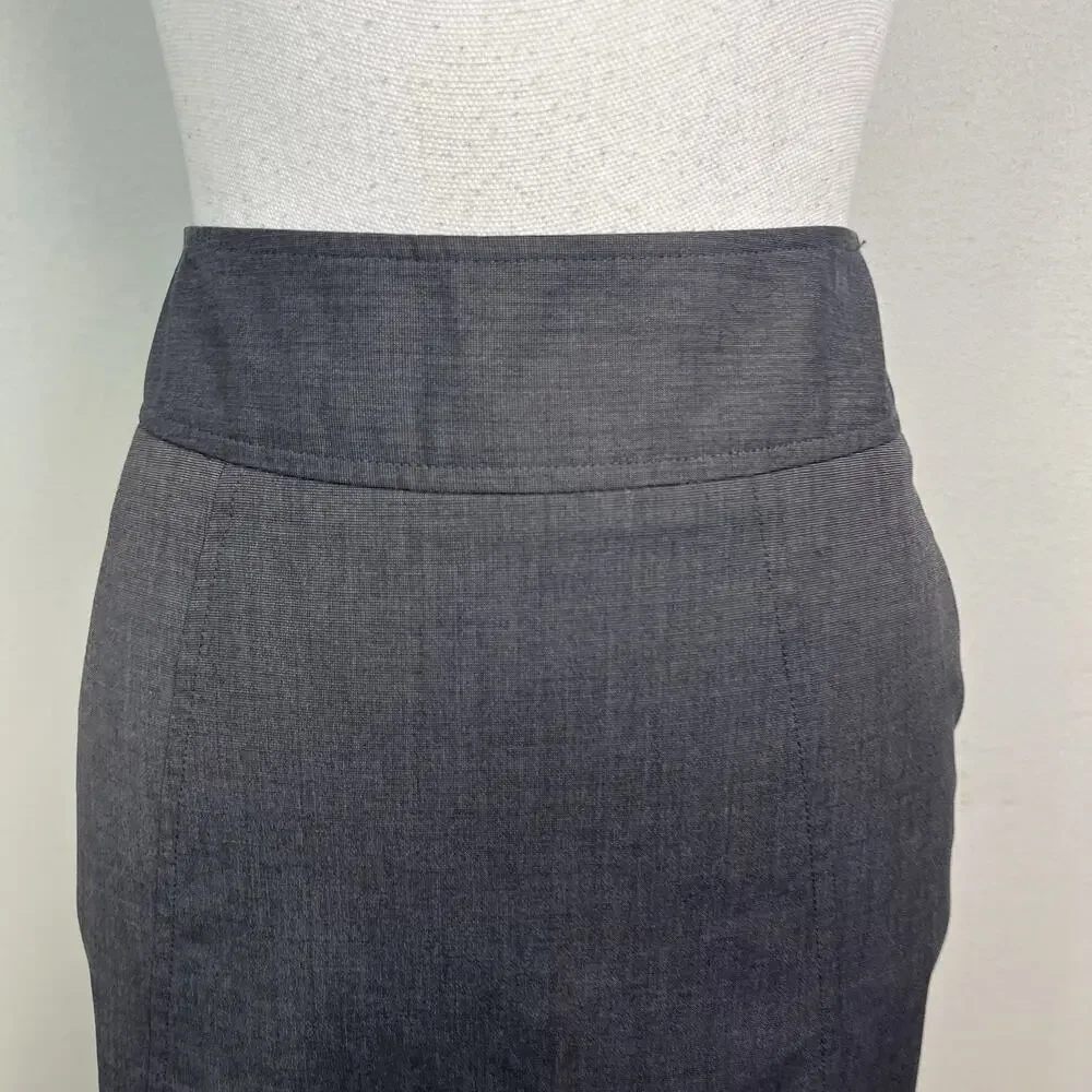 Express Design Studio Skirt size 0 Black Tweed Pencil Straight Knee Career Suit